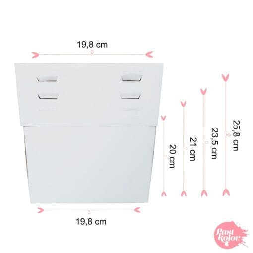 Caja Para Tarta 4 Alturas Ajustables - 19,8 Cm ( 5 Unidades )