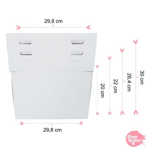 Caja Para Tarta 4 Alturas Ajustables - 39,8 X 29,8 Cm ( 5 Unidades )