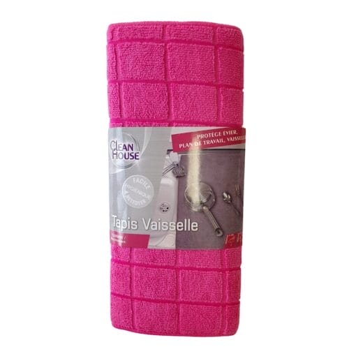Tapete De Microfibra Para Secado De Vajilla - Rosa (40 X 30 Cm) - Imagen 4