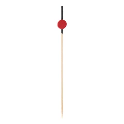 100 Palitos De Madera Para Aperitivos - Rojo / Negro - Imagen 2