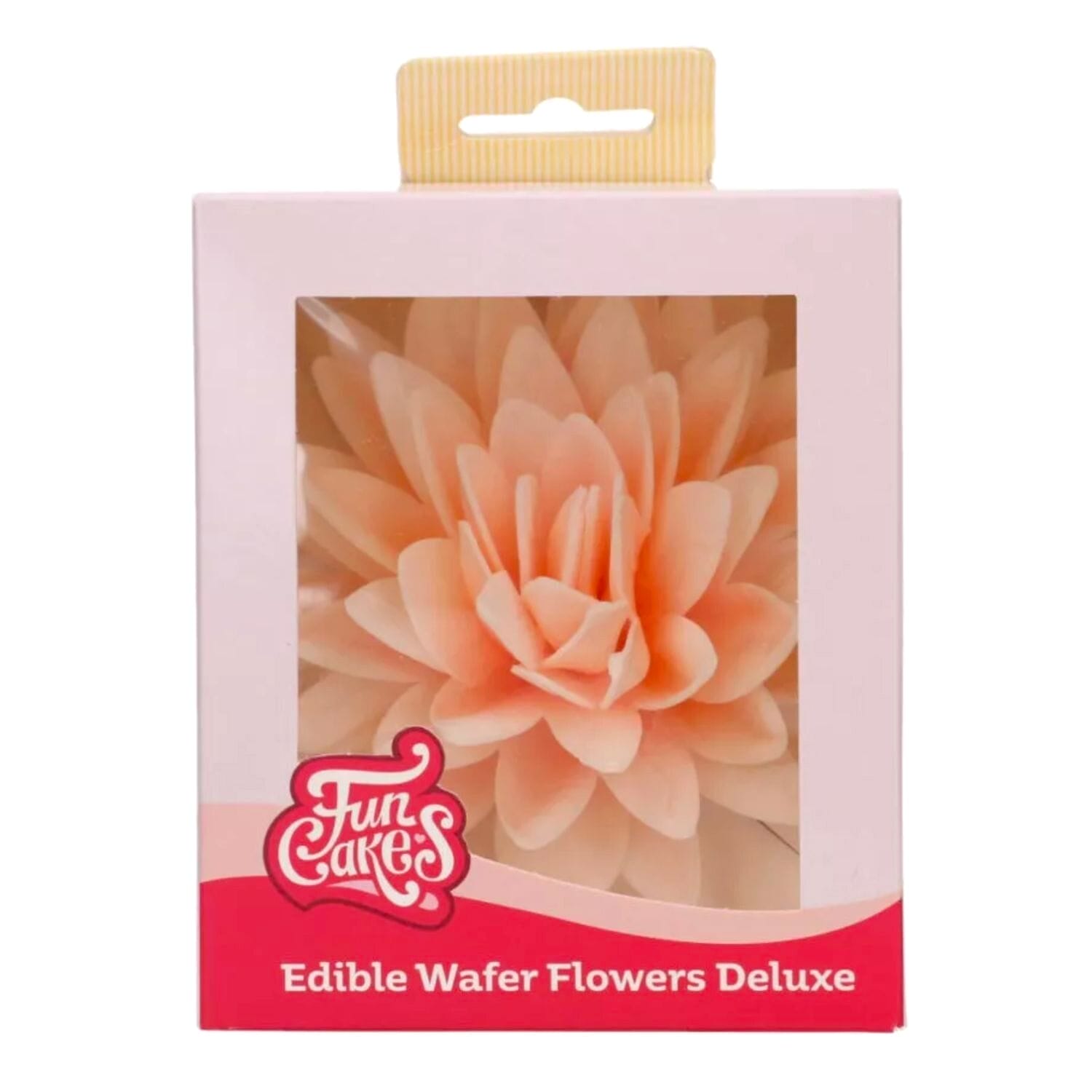 Flor De Papel Comestible Funcakes - Peonia Naranja Ombre Grande - Imagen 4