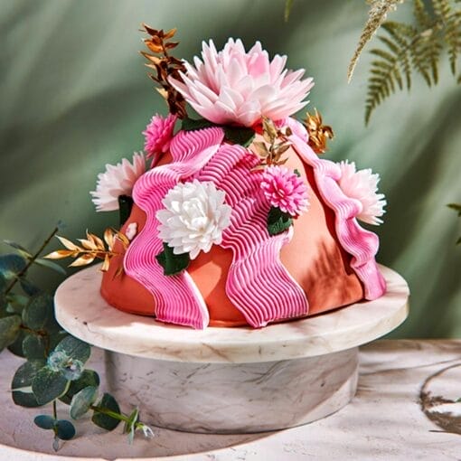 Flores De Papel Comestibles Funcakes - Pompon / Margarita Blanca Mediana - Imagen 3