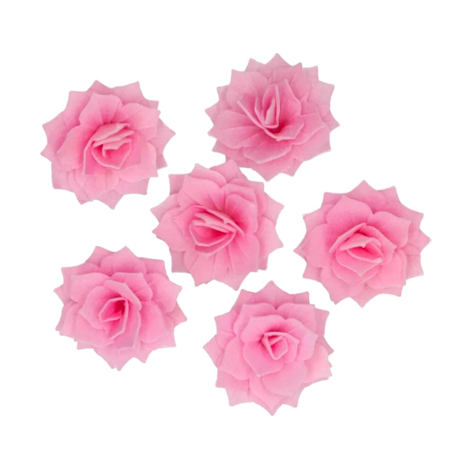 Flores De Papel Comestibles Funcakes - Rosa Rosalia Rosa Mediana