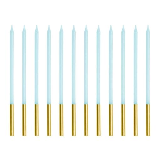 Velas CumpleaÑos Partydeco - Azul / Dorado (14 Cm) - Imagen 3