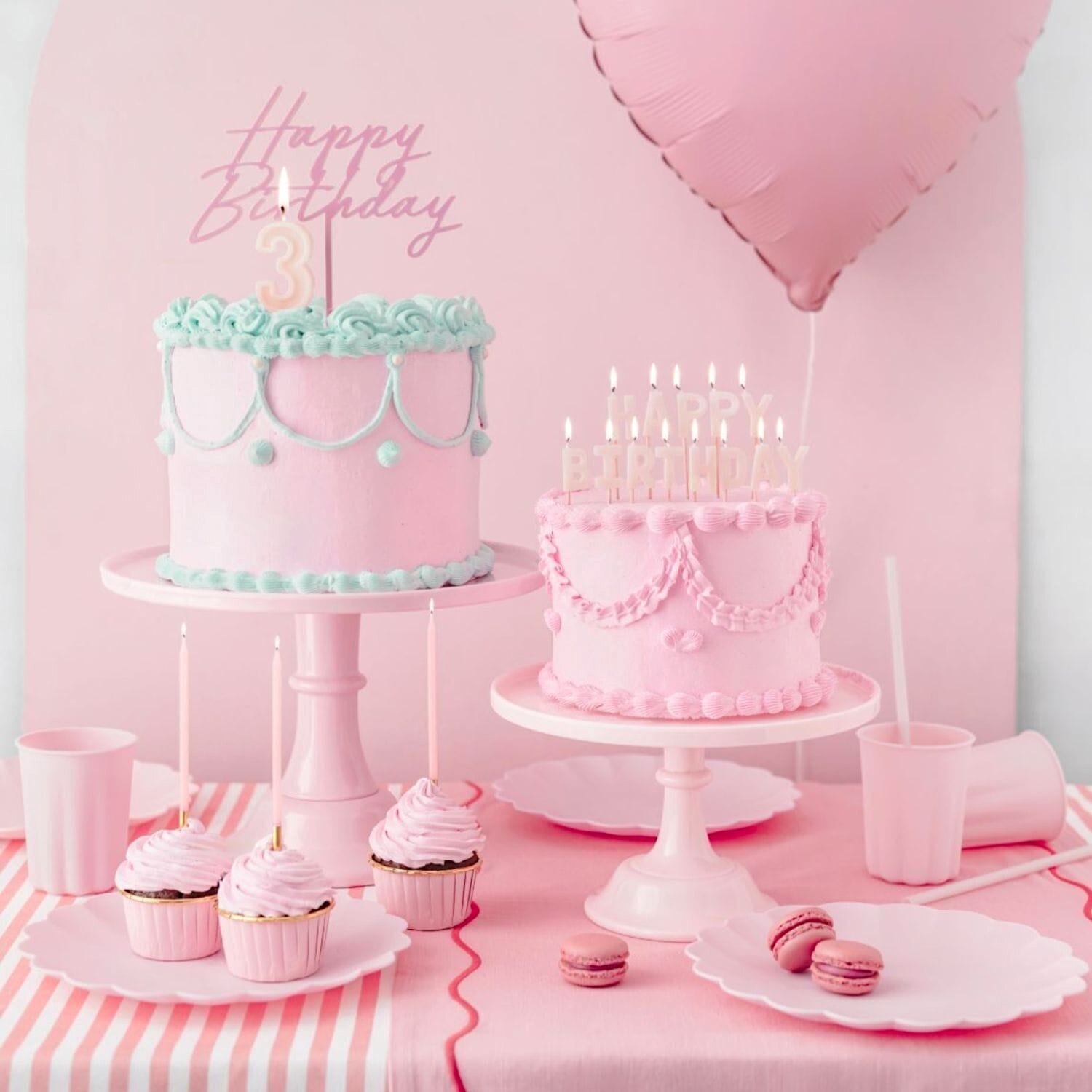 Velas CumpleaÑos Partydeco - Rosa / Dorado (14 Cm) - Imagen 3