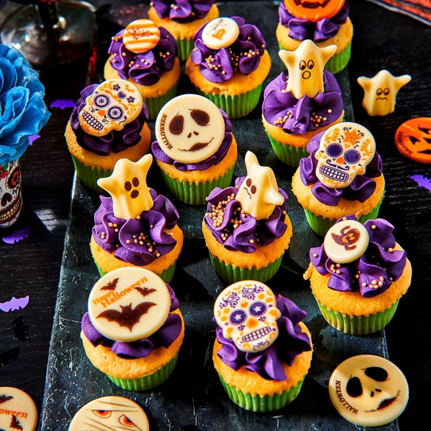 Decoraciones De Chocolate Funcakes - Mix Halloween (Ø 3,8 Cm) - Imagen 3