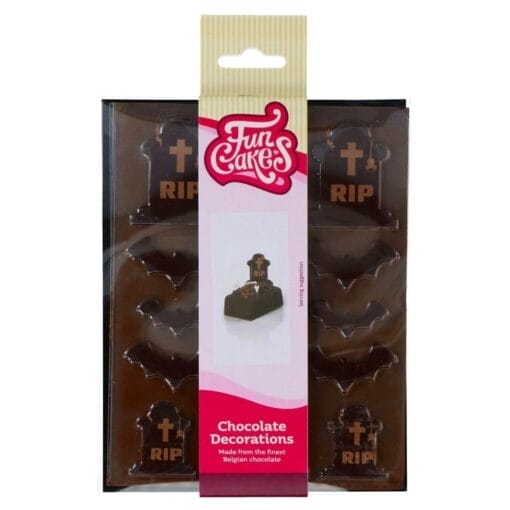 Decoraciones De Chocolate Funcakes - Lapidas Y Murcielagos
