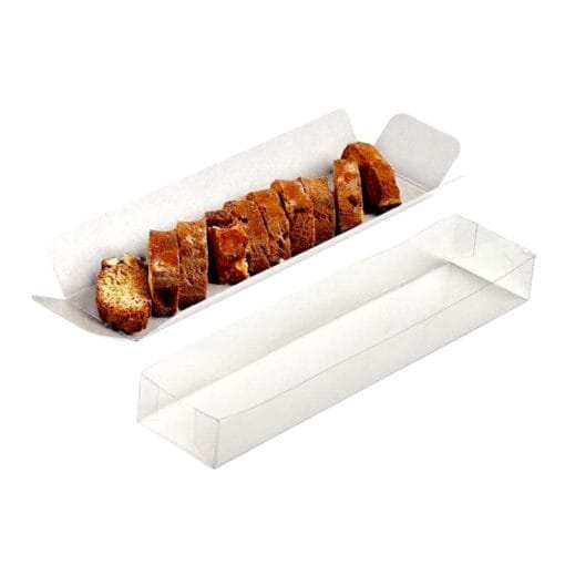 Caja Para Turron Tipo Tunel (base Blanca + Tapa Transparente) - 20 Cm - Imagen 2