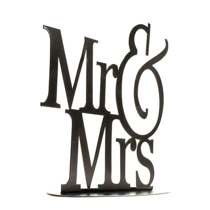 Topper Para Tarta Metalico - Mr & Mrs - Imagen 2