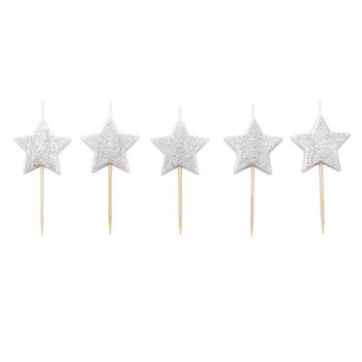 Velas Estrellas Plateadas