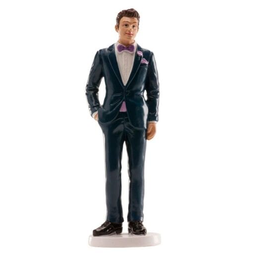 Figura Para Tarta Hombre Con Traje Azul
