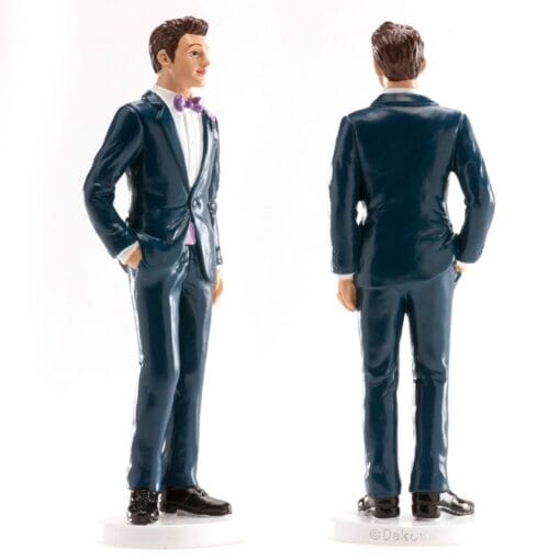 Figura Para Tarta Hombre Con Traje Azul - Imagen 2