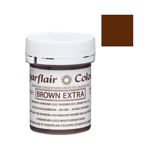 Colorante En Pasta Sugarflair - Brown Extra / Marron Extra 42 G