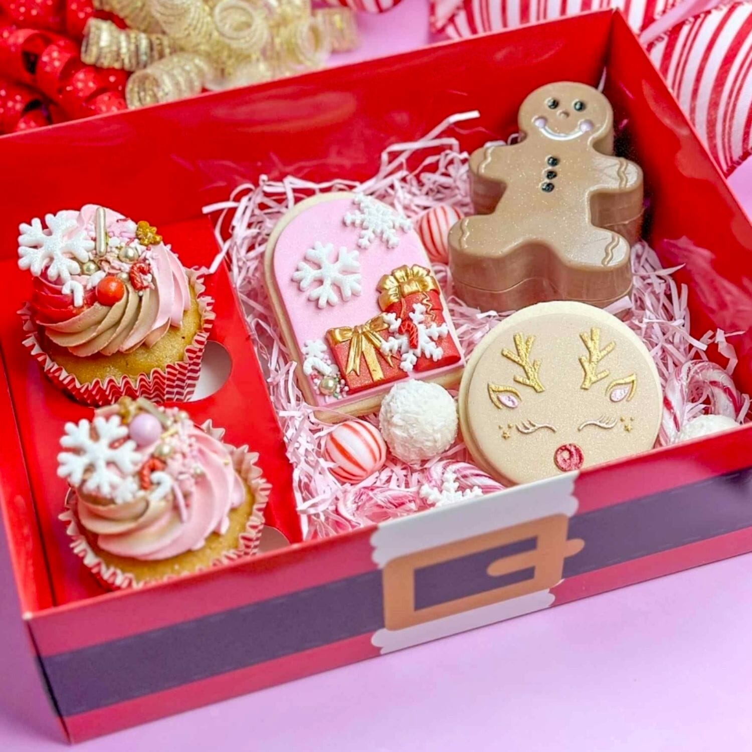 Set 2 Cajas Para Dulces Y Cupcakes Simply Making - Santa Claus - Imagen 2