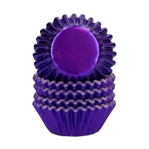 Capsulas Mini Cupcakes Papel Aluminio "foil" Wilton - Purpura Metalico