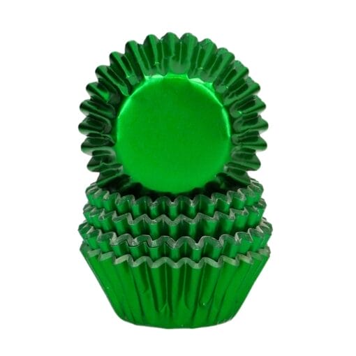 Capsulas Mini Cupcakes Papel Aluminio "foil" Wilton - Verde Metalico