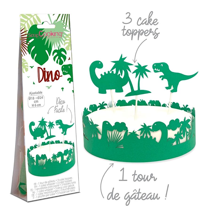 Wrapper + Toppers Para Tarta Scrapcooking - Dino - Imagen 2