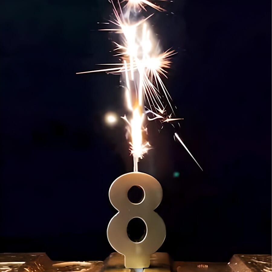 Vela Bengala "duo" Roja Cialfir - Numero 2 - Imagen 2