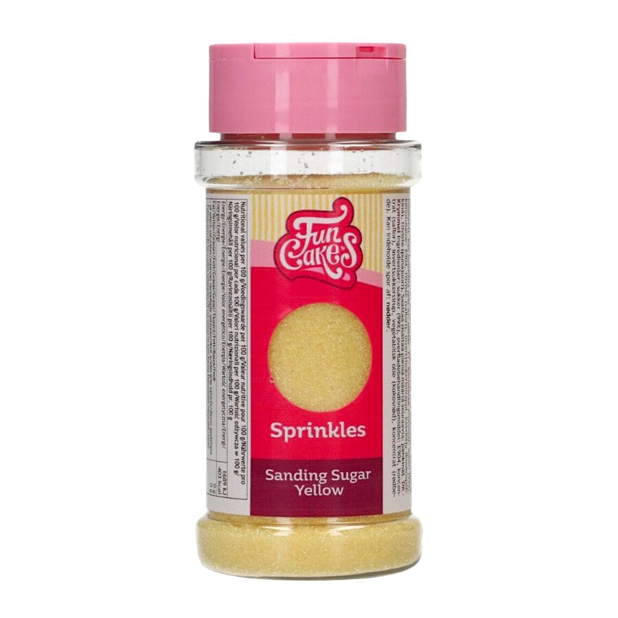 Azucar De Grano Fino "sanding Sugar" Funcakes - Amarillo (80 G) - Imagen 2