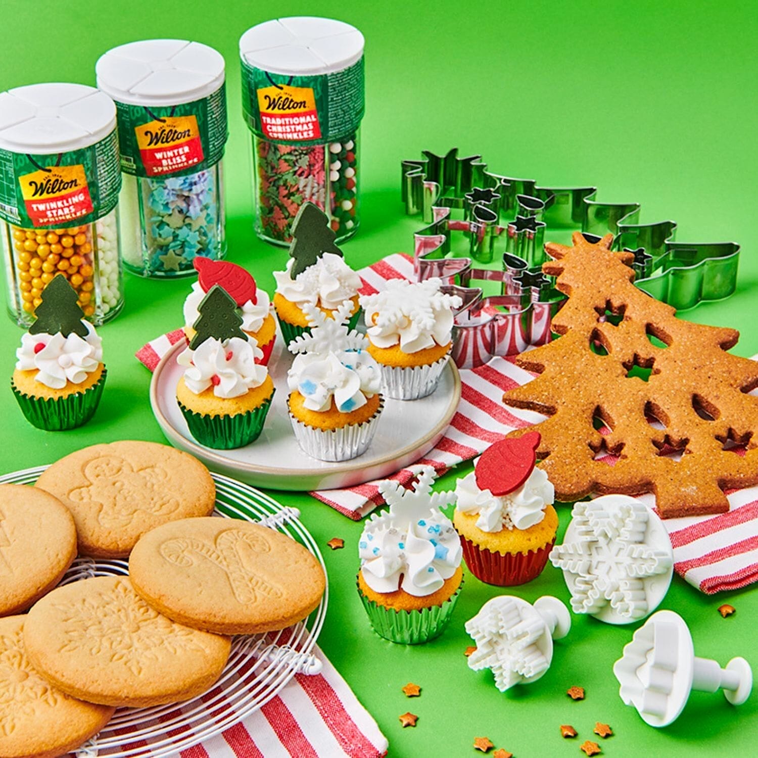 Set Cortadores Con Expulsor Wilton - Arboles De Navidad - Imagen 4